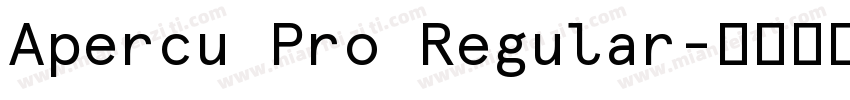 Apercu Pro Regular字体转换